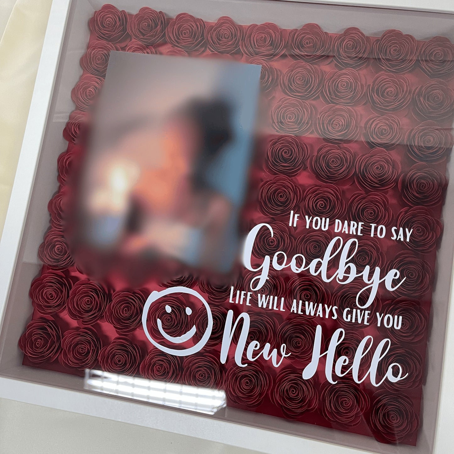 [Ready for Gifting] Flower Shadow Box With Custom Image